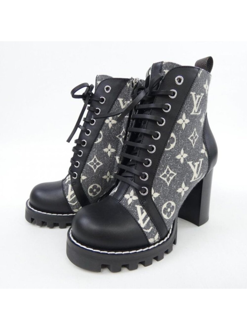 Louis Vuitton Monogram Denim Star Trail Line Boots - Picture 3 of 6